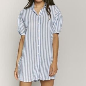 The Good Jane Reagan Puff Sleeve Shirt Dress sz S